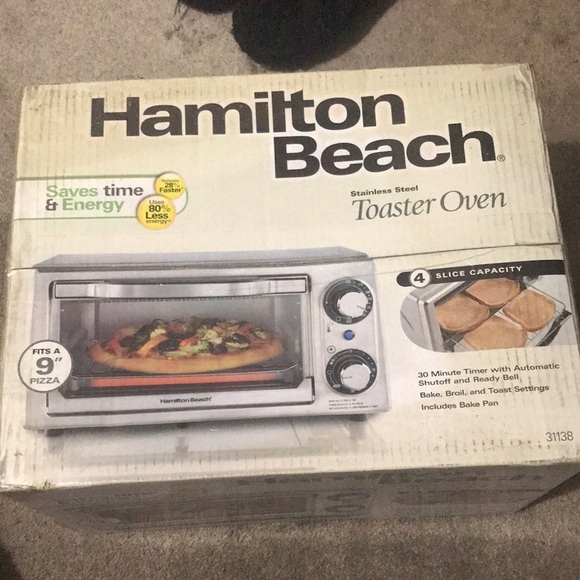 ✨🆕BNIB!SEALED!Hamilton Beach Stainless Steel Toaster Oven - Silver✨ - Picture 2 of 11